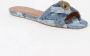 Kurt Geiger Dames Slipper Blauw 8496188669 88 Kensington Flat Sandal - Thumbnail 2