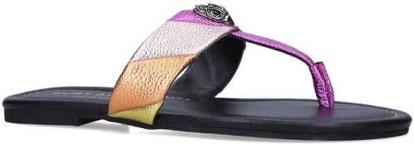 Kurt Geiger Kensington slipper van kalfsleer met metallic finish