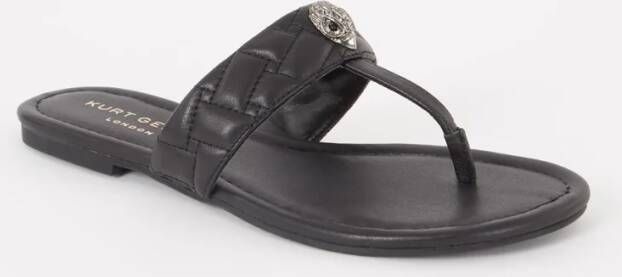 Kurt Geiger Kensington slipper van kalfsleer met metallic finish