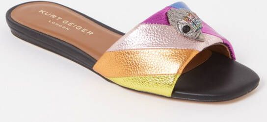 Kurt Geiger Kensington slipper van leer met metallic finish