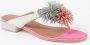 Kurt Geiger Pom teenslipper van suède met strass - Thumbnail 3