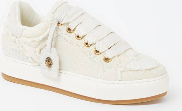 Kurt Geiger Southbank Tag sneaker van denim met leren details