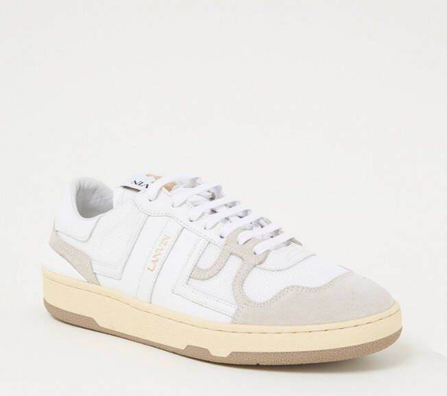 Lanvin Clay sneaker met kalfsleren en suède details