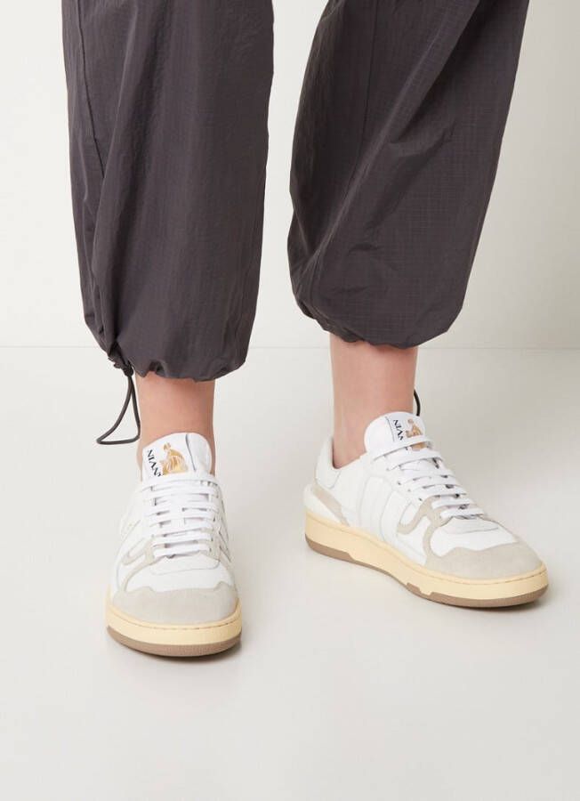 Lanvin Clay sneaker met kalfsleren en suède details