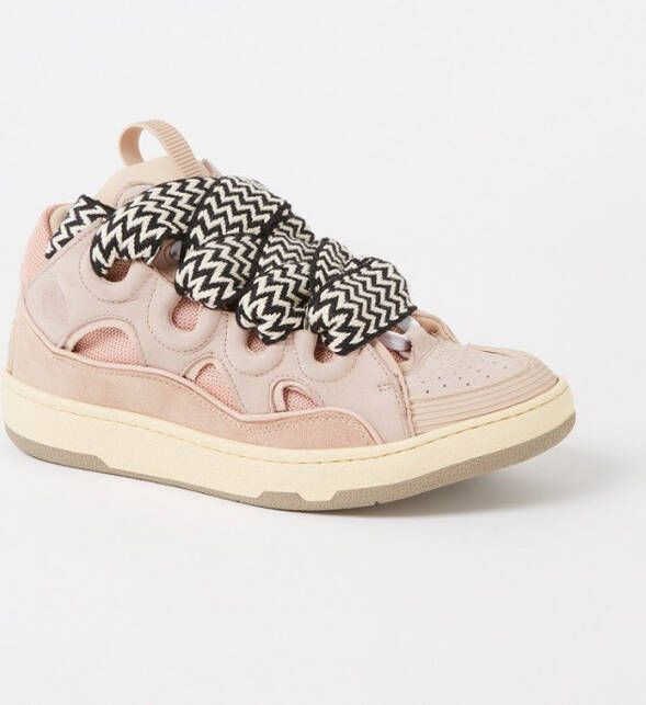 Lanvin Roze Leren Sneakers met Ademende Details Pink Dames - Foto 2