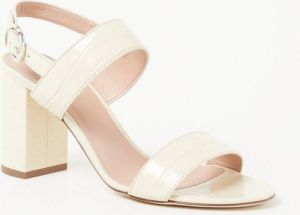 L.K.Bennett L-K-Bennett Raya sandalette van leer met crocostructuur