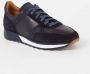 MAGNANNI Lage Sneakers Heren Combi Runner Maat: 43 Materiaal: Leer Kleur: Blauw - Thumbnail 2