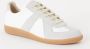 Maison Margiela Witte Leren Sneakers met Grijze Suède Inzetstukken White - Thumbnail 2