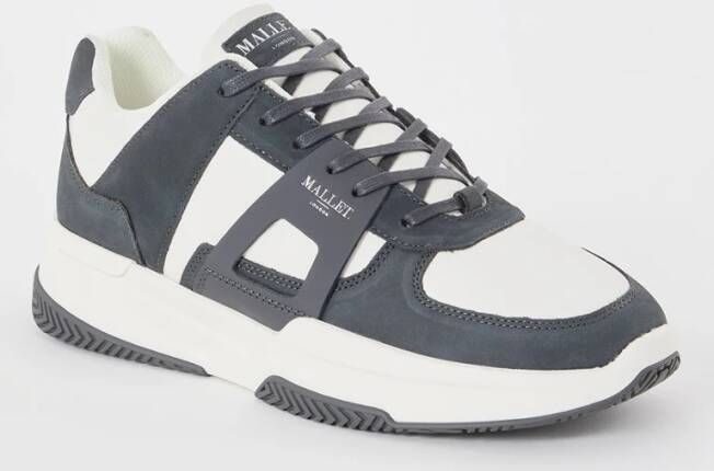Mallet Marquess sneaker van leer met nubuck details