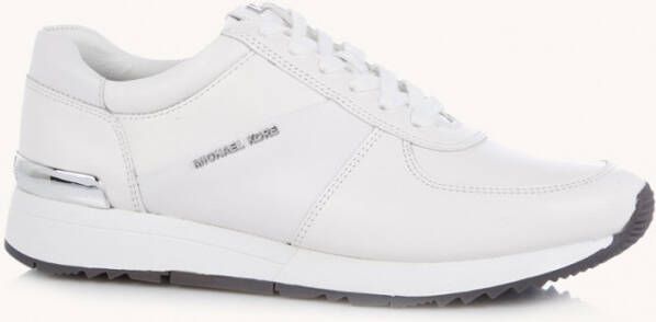 Michael Kors Witte Leren Logo Trainer Schoenen White Dames - Foto 6
