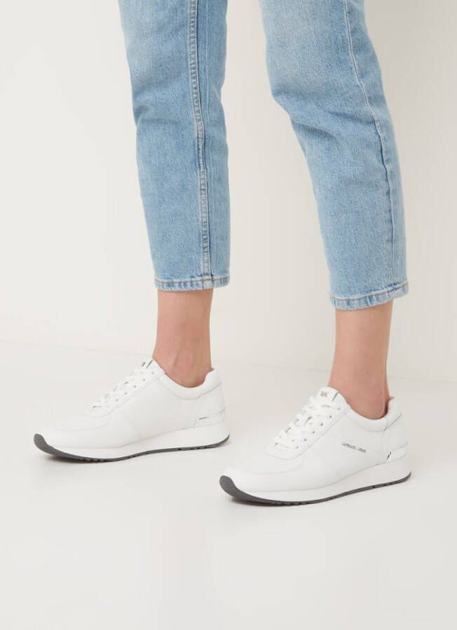 Michael Kors Witte Leren Logo Trainer Schoenen White Dames - Foto 7