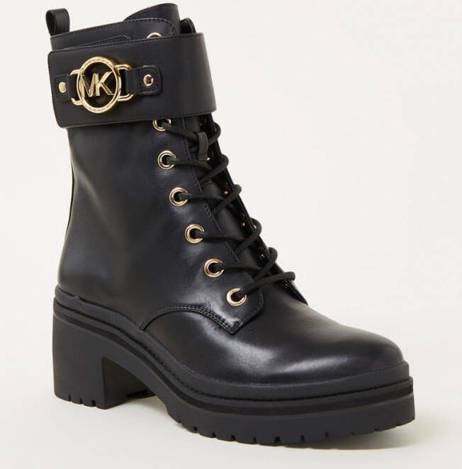 Michael Kors Rory Lug biker boot van leer