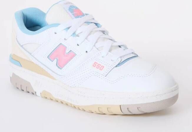 New Balance 550 sneaker van leer met suède details