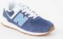 New Balance 574 sneakers donkerblauw wit Jongens Meisjes Suede Meerkleurig 36 - Thumbnail 3