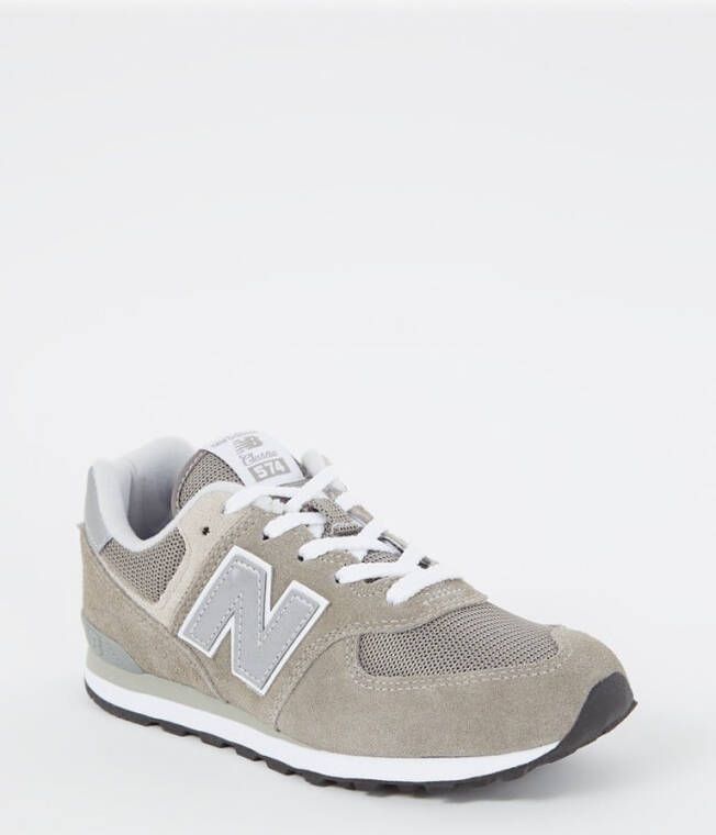 New Balance 574 sneaker van suède met mesh details