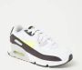 Nike Air Max 90 Leather Baby's White Black Neutral Grey Hot Lime Kind - Thumbnail 2