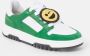 Nubikk Basket Court leren sneakers wit groen Jongens Leer Meerkleurig 25 - Thumbnail 2