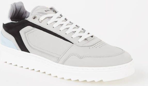 Nubikk Cliff Cane sneaker van leer met nubuck details