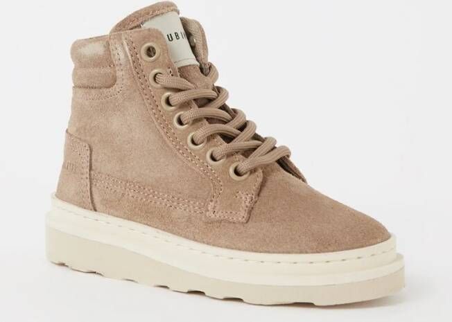Nubikk suède veterboots taupe Bruin Suede Effen 30 - Foto 3