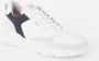 Nubikk Roque Road Wave Men White Leather Navy Lage sneakers - Thumbnail 4