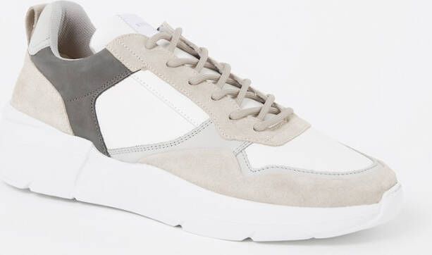 Nubikk Roque Road Wave sneaker van leer met suède details