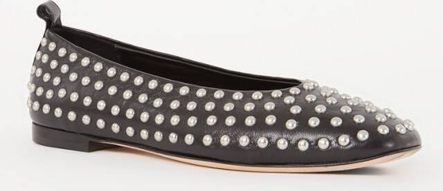 Odare Alba ballerina van leer met studs
