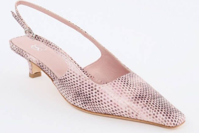 Odare Anna slingback van leer met slangenprint