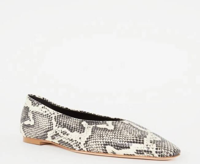 Odare Bilboa ballerina van leer met slangenprint