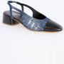 Odare Clara slingback van denim met leren details - Thumbnail 1