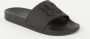 Palm Angels Zwarte Monogram-Geëmbosseerde Slippers voor Heren Black Heren - Thumbnail 2