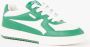Palm Angels Witte Leren Sneakers met Smaragdgroene Accenten White - Thumbnail 2