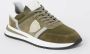 Philippe Model Militairgroene en witte suède Tropez 2.1 Sneakers Green Heren - Thumbnail 2