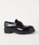 Prada Loafers & ballerina schoenen Brushed Leather Loafers in zwart - Thumbnail 2
