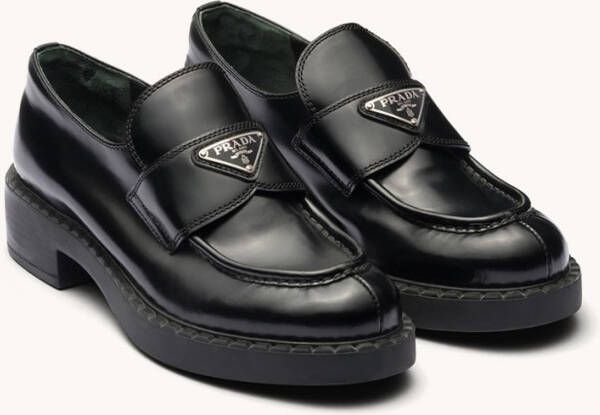 Prada Loafer van leer met logo