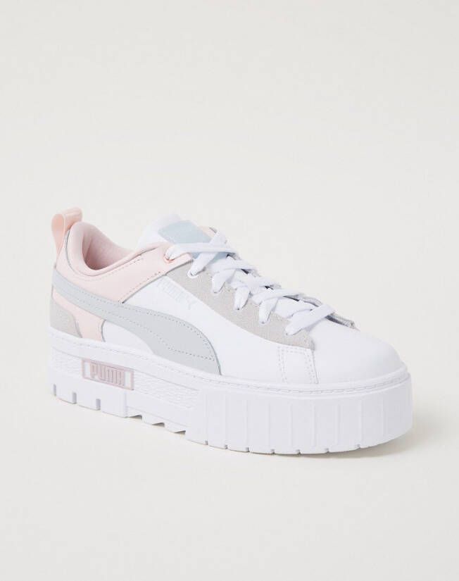 Puma Mayze Raw sneaker met leren details