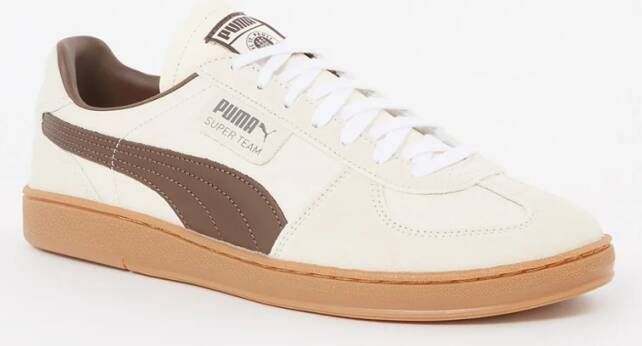 Puma Super Team sneaker van leer met logo