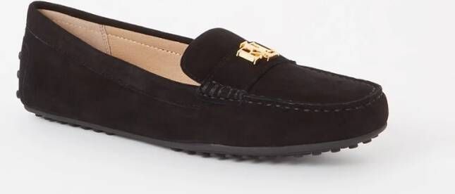 Ralph Lauren Barnsbury mocassin van suède met logo