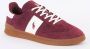 Polo Ralph Lauren Sportieve Bordeauxrode Suède Heren Sneakers Red Heren - Thumbnail 3