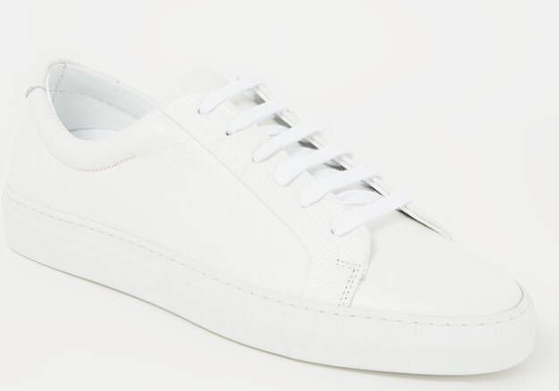 REISS Luca Tumbled sneaker van leer