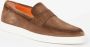 Santoni Bruine leren loafers casual flats - Thumbnail 2