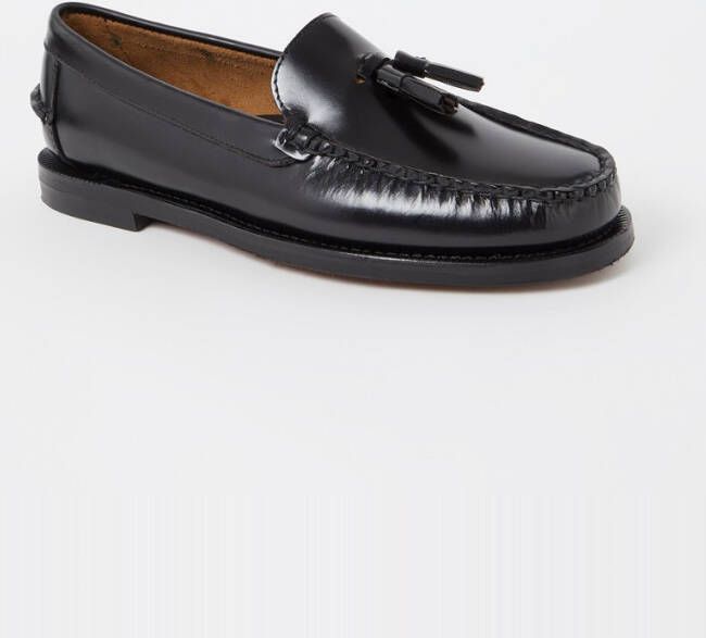 Sebago Zwarte leren platte schoenen Black Dames - Foto 3