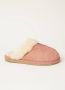 Shepherd Comfortabele Nubuck Leren Pantoffels met Echte Lamsvacht Voering Brown Dames - Thumbnail 1