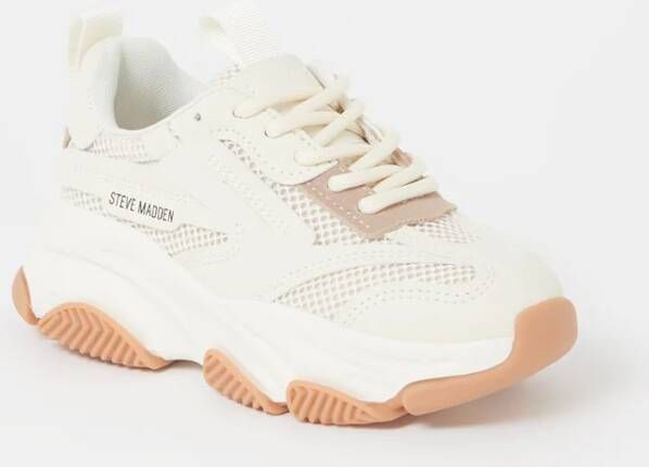 Steve Madden JPossession chunky sneakers wit beige Meisjes Textiel Meerkleurig 34 - Foto 4