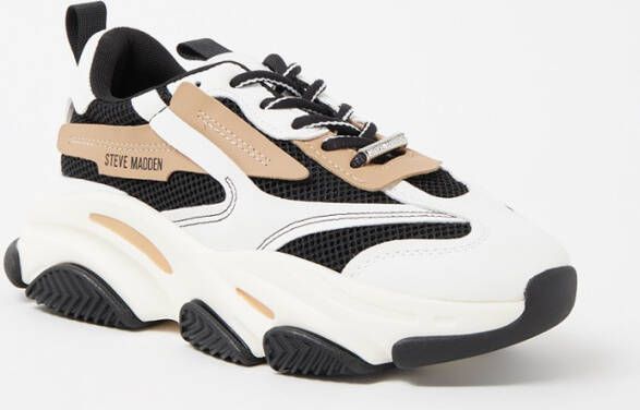 STEVE MADDEN Possession Zwart Leer Lage sneakers Dames