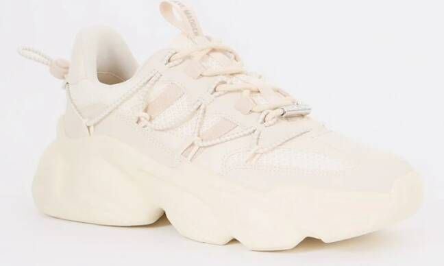 Steve Madden Spectator sneaker van leer met leren details