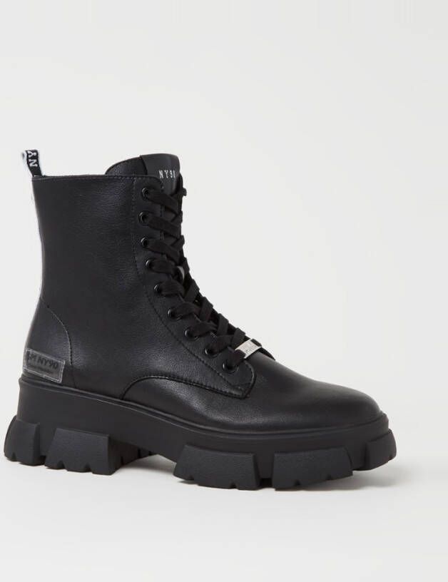 Steve Madden Tanker biker boot van leer