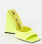 The Attico Gele platte schoenen met piramidehak Yellow Dames - Thumbnail 2