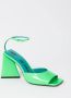 The Attico Flat Sandals Green Dames - Thumbnail 2