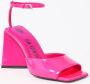 The Attico Hot Pink Piper Sandalen met Piramidehak Pink Dames - Thumbnail 2