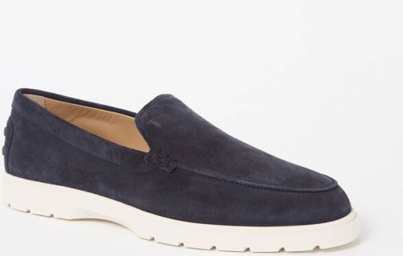 TOD'S Blauwe Suède Sandalen met Rubberen Zool Blue Heren - Foto 4